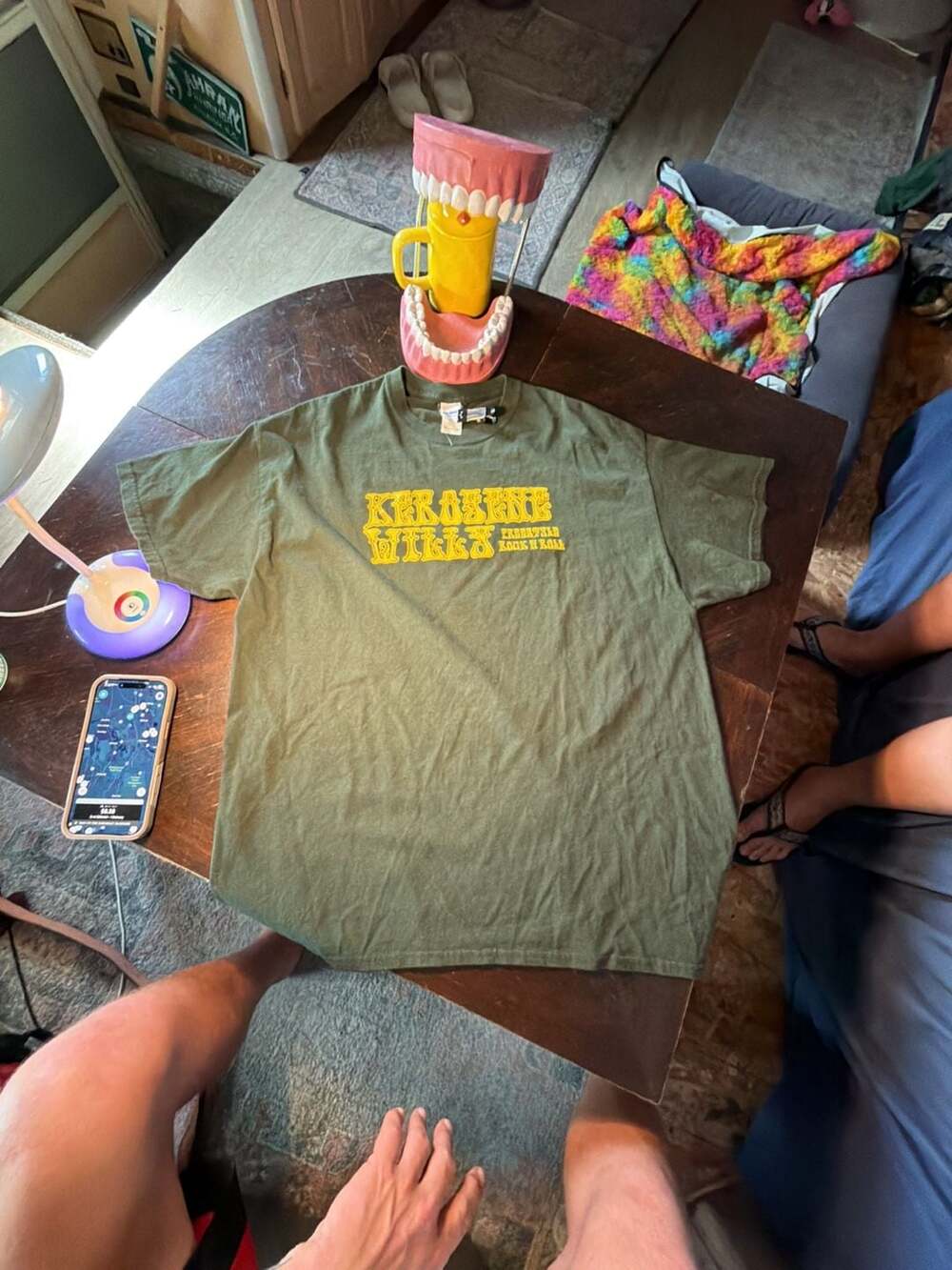 Gildan Kerosene Willy T-Shirt Size XL Green Cotton Rock N Roll